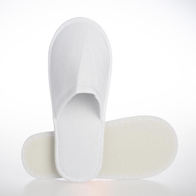 Plain 27cm*10.0cm 28cm*10.5cm Non Woven Disposable Hotel Slippers